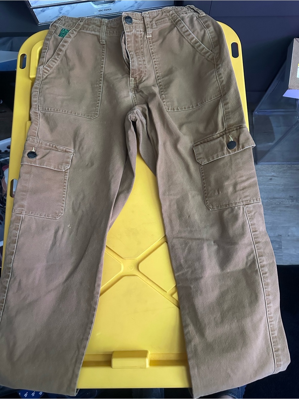 JNCO Brown Wide-Leg Cargo Pants